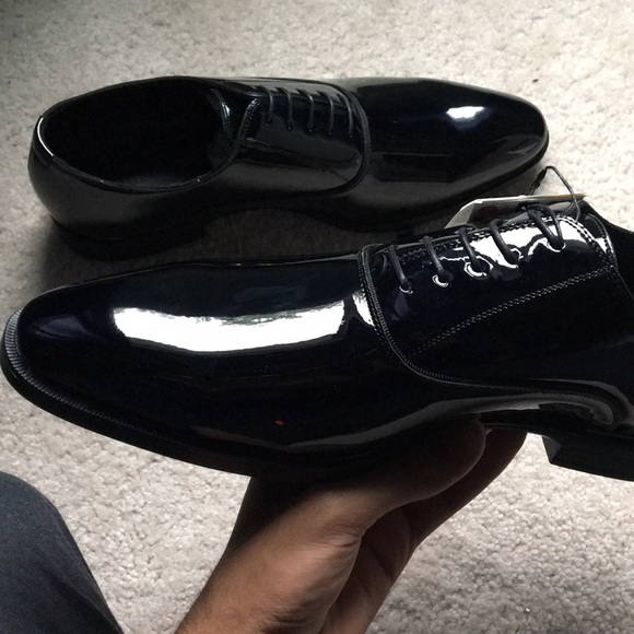 Zara Man Black Patent Finish Dress Shoes - Picture 8 of 11